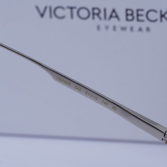 Victoria Beckham VB242S 042 Aviator Sunglasses – Silver/Brown main image 9